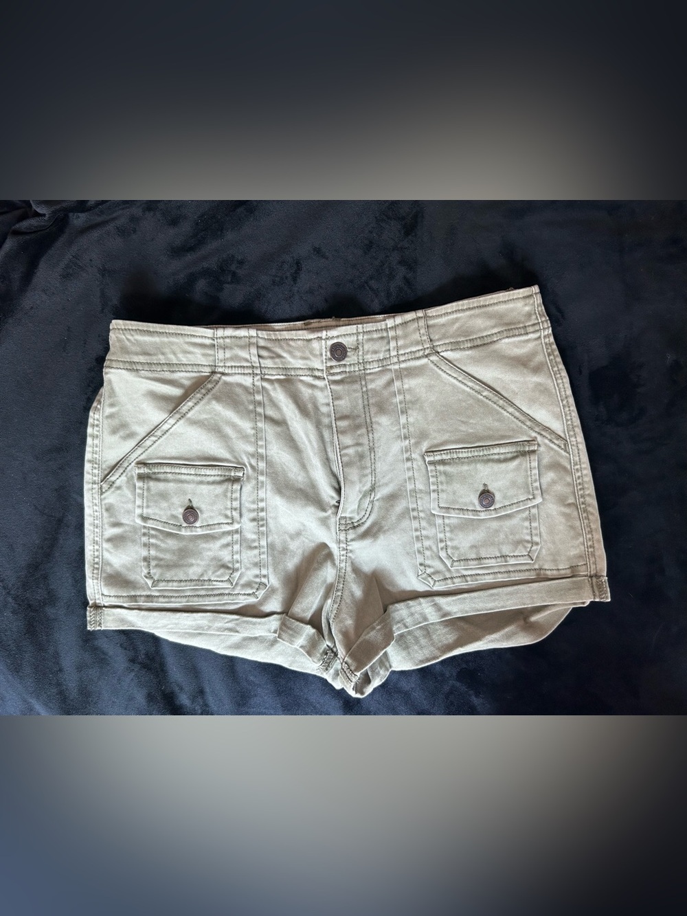 Abercrombie Olive Green Utility Pocket Shorts